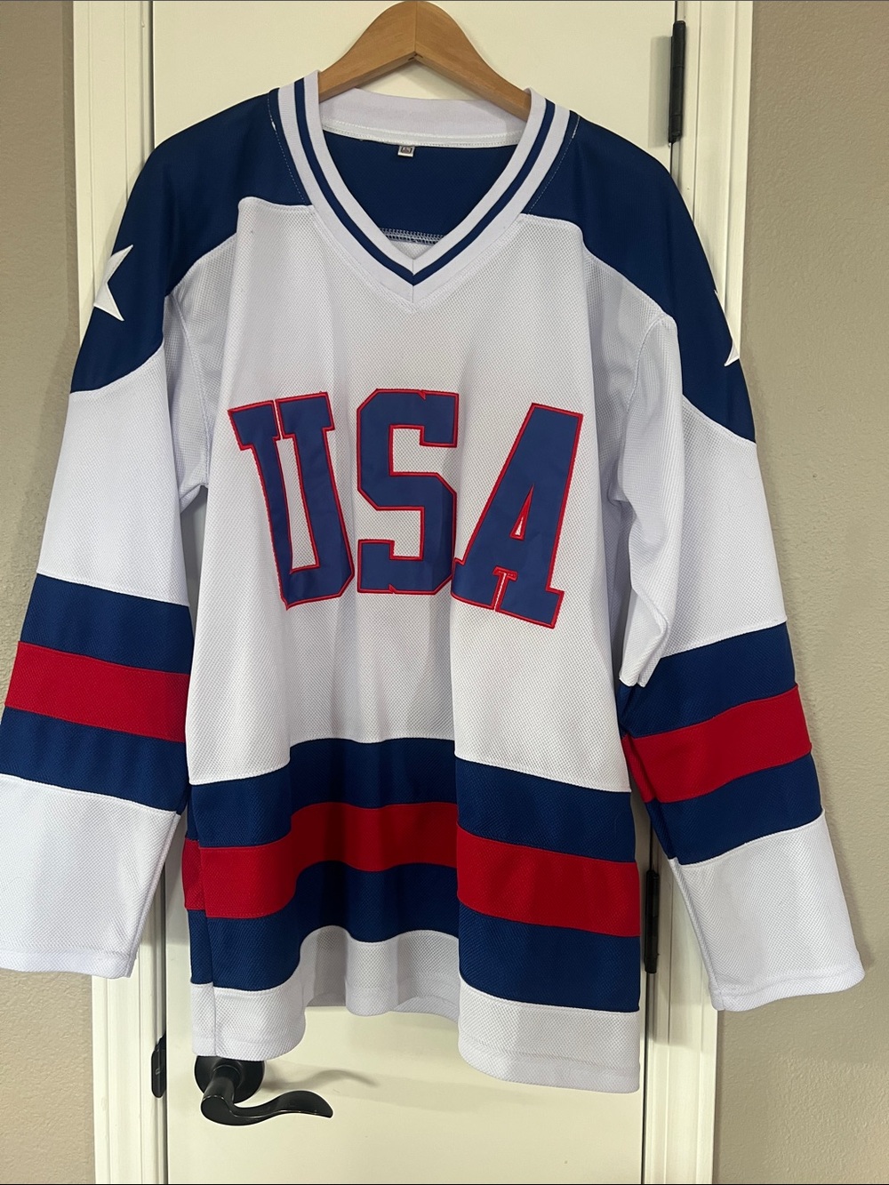 USA Hockey Jersey - White, Navy & Red